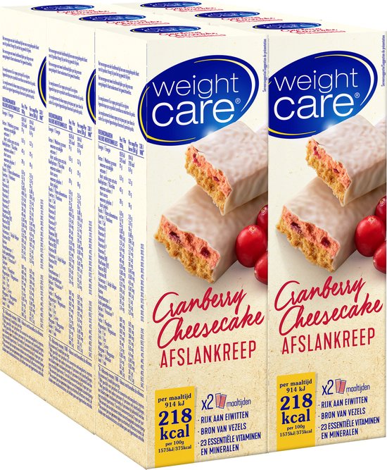 Weight Care Maaltijdreep Cranberry Cheesecake - 6x2 stuks