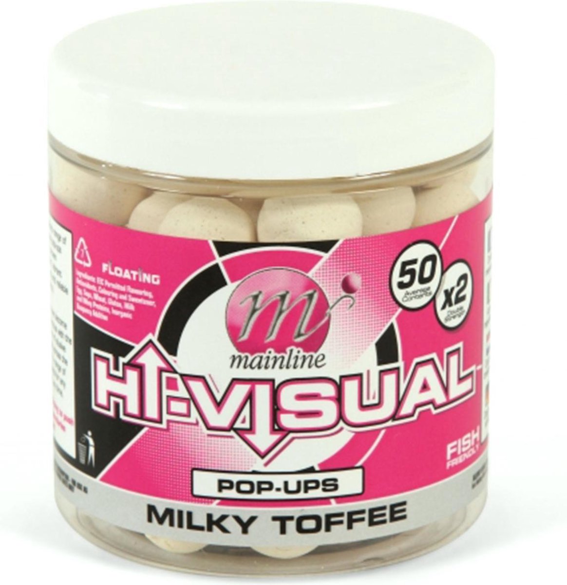 Mainline - Hi Visual Pop-ups | White Milky Toffee | 15mm - Wit