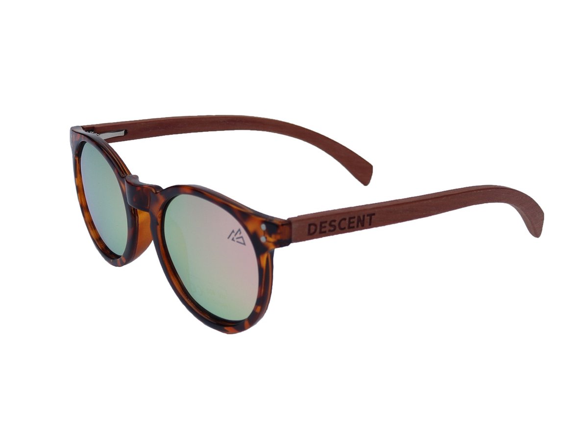 Descent - Zonnebril - Nazomi - Roze - Gepolariseerd - Hout - Polycarbonaat
