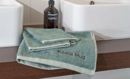 KOALA HUG TENCEL™ lyocell washandjes 16x21, Woudgroen – 4 stuks; hypoallergeen & antibacterieel | ecologisch