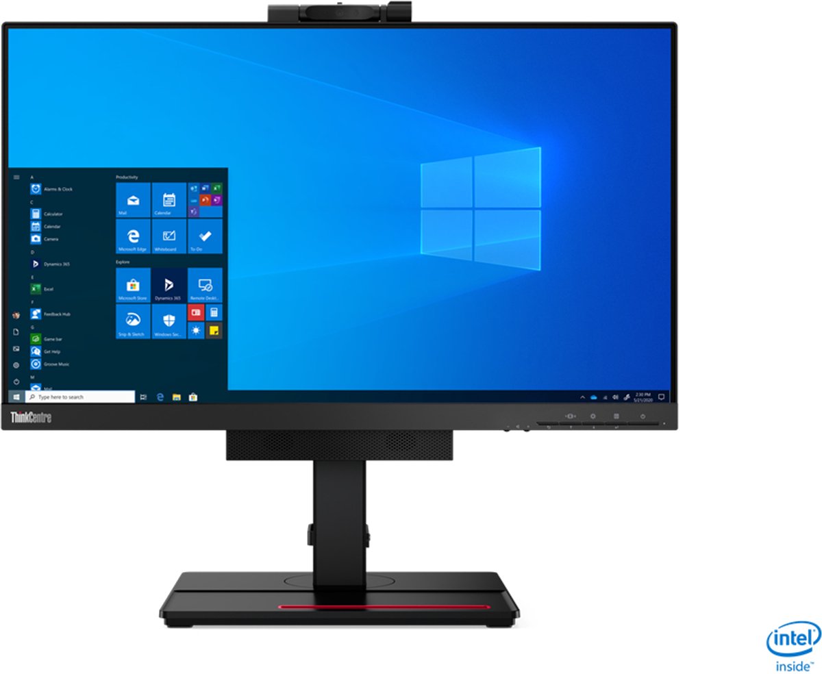 Lenovo ThinkCentre Tiny-In-One 60,5 cm (23.8") 1920 x 1080 Pixels Full HD LED Zwart