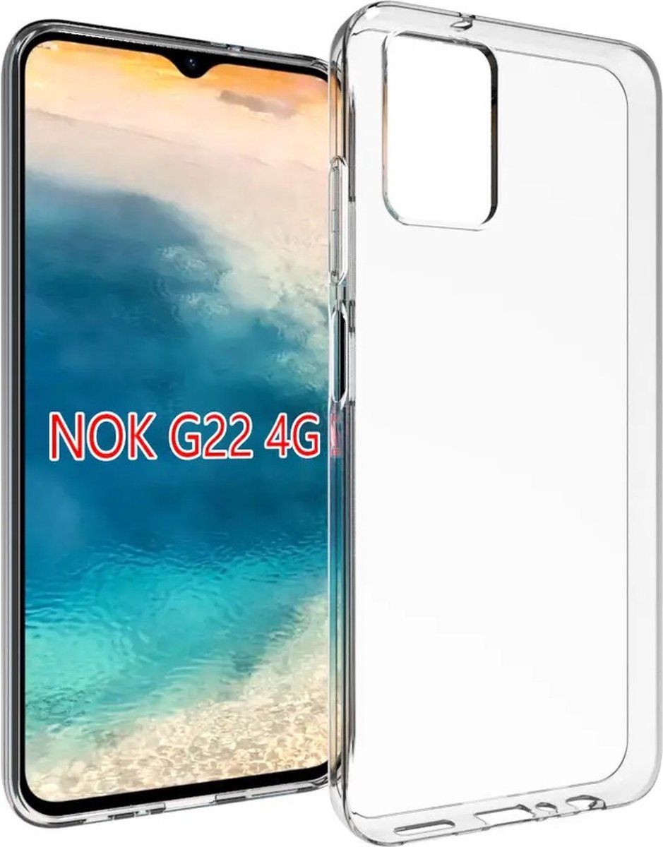 Geschikt voor Nokia G22 Hoesje - Siliconen - Nokia G22 Hoesje Transparant Siliconen Case
