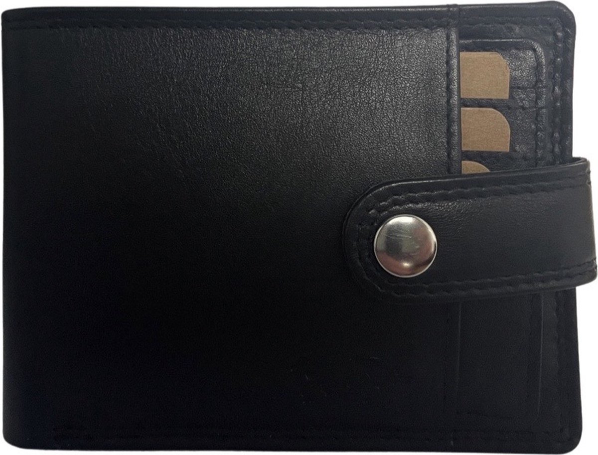 Portemonnee - Zwart - Portefeuille Heren Leder – RFID Anti Skim - Portemonnee Heren - Pasjeshouder - Arrigo