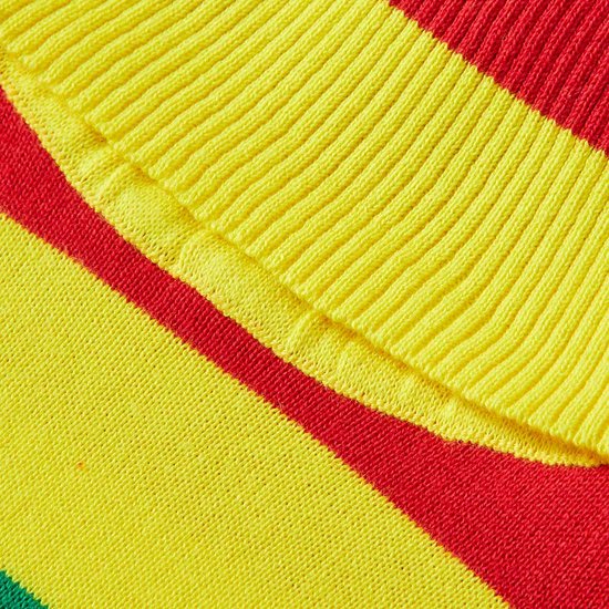 Pull Carnaval Tricoté - Col Roulé - Rouge-Jaune-Vert - Taille XL - Déguisements - Carnaval Femme - Déguisements Homme - Limbourg - Apollo