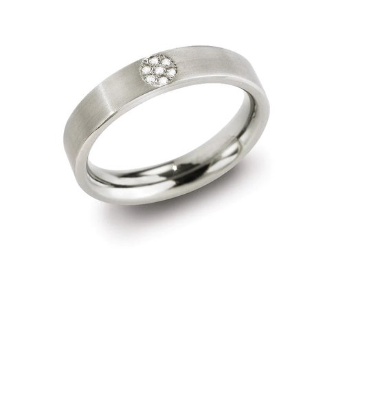 Titanium ring - Boccia - 0121-0555 - diamant - sale Juwelier Verlinden St. Hubert - van €169,= voor €125,=