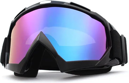 Masques de ski - Masques de snowboard - Masques cross - Zwart - Violet Blauw Miroir