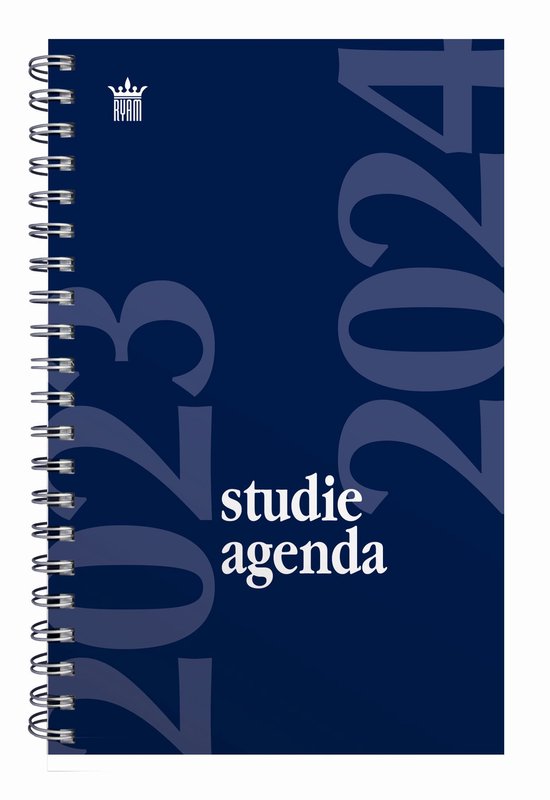 Ryam | Studie agenda | 2023/2024 | Spiraal | 15 x 20 | 12 mnd | Blauw |