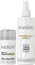 Kapilab Hair Fibers Voordeelset 14 gram - Grijs - Keratine haarvezels verbergen haaruitval - Direct meer haar