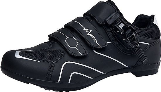 RAMBUX Fietsschoenen MTB Schoenen Heren Dames Zwart Zilver Platte Zool . bol