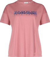 Napapijri Sileo Tee, Dames T-Shirt met print, Roze - Maat L