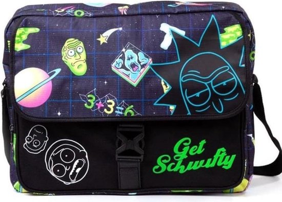 Rick And Morty - Space AOP With Flock Print Messengerbag