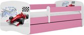 Kocot Kids - Bed babydreams roze Formule 1 zonder lade met matras 160/80 - Kinderbed - Roze