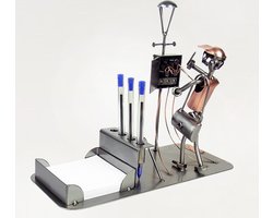 Metalen bureau Set techniek - Bureau accessoires Set - moeren en bouten - Office Desk Organizer Set elektricien installateur - handgemaakte bureau set - Manager Gift - verjaardags cadeau