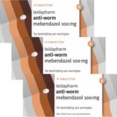 Leidapharm Anti-worm Mebendazol 100mg - 3 x 6 tabletten