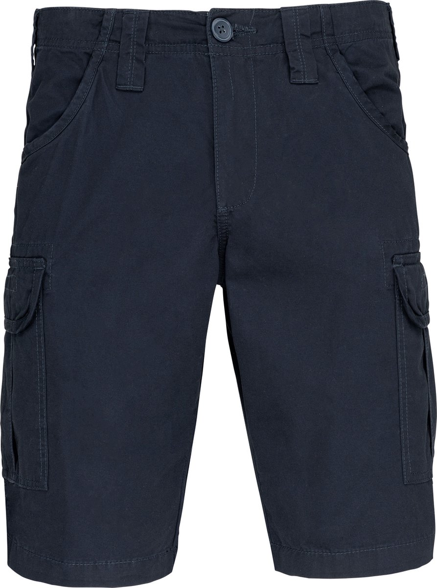 Donkerblauwe Bermuda Korte Broek met vintage afwerking merk Kariban NL – 52 FR