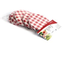 Weck Ekw Set 5 Deksels 66  Mm  Metaal Vichy Rood 46814