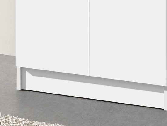 Interiax Opbergkast - Kledingkast 'Amelie' - 2 Deuren & 4 Legplanken | Wit | 180x60x40 cm