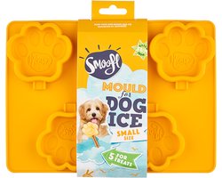 Smoofl pootvormige Silicone Vorm om ijs te maken voor honden, maak snel en gemakkelijk hondenijsjes als een heerlijke veganistische hondensnack om af te koelen, kleine Vorm voor 5 ijsjes voor kleine honden