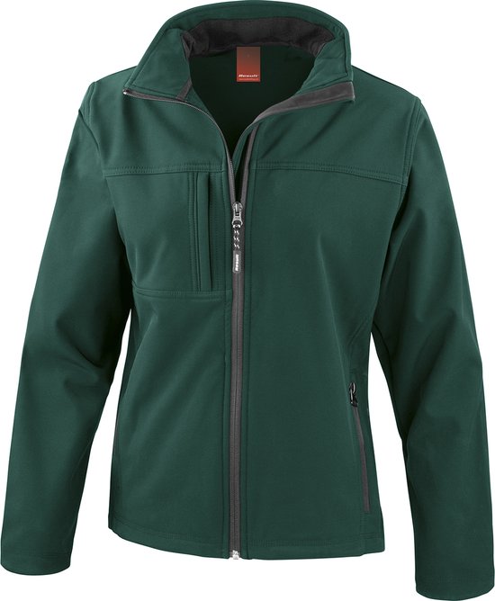 Dames Classic Softshell Outdoorjas Result maat L Flesgroen