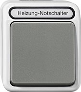 Interrupteur d'urgence de chauffage complet Schneider Electric 4074997 Aquastar anti-éclaboussures gris clair 1 pc(s)
