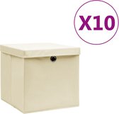 vidaXL-Opbergboxen-met-deksel-10-st-28x28x28-cm-crèmekleurig