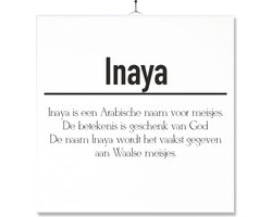 Tegel Met Opdruk | Betekenis | Kado | Cadeau | Met Naam - Inaya