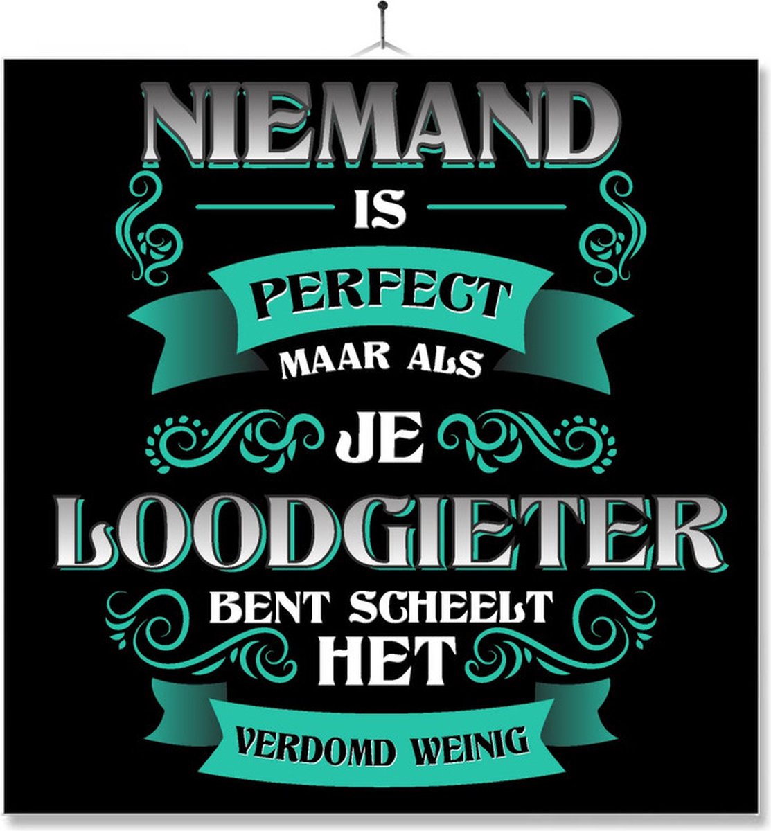Tegel Met Opdruk | Kado | Cadeau | Niemand Is Perfect | Beroep | Loodgieter