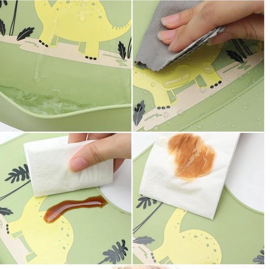 Kinderservies Set Siliconen, 8 Delig Voederset Babybord Schaal Met Zuignap Kopjes Lepel Vork Slabbetje Antislip Waterdicht Training Servies Set Voor Kinder Meisje Leren Eten