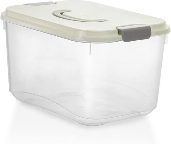 Boîte de rangement transparente de 13 L, 6 bacs en plastique avec couvercle  à clip et