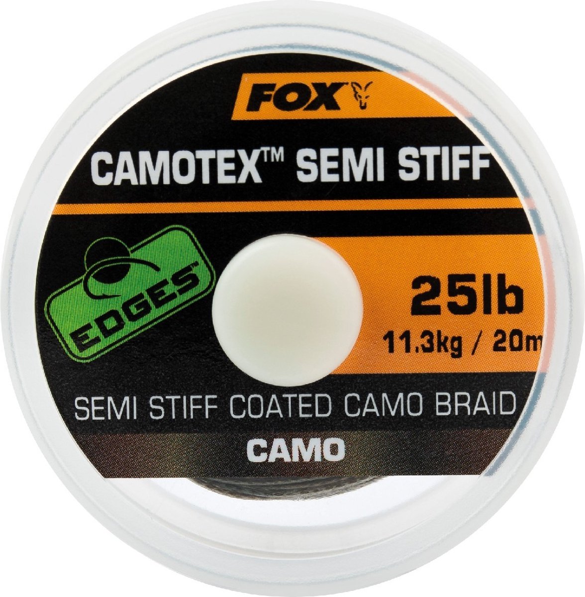 Fox Camostiff Semi Stiff - Semi Stiff Coated Camo Braid (20m) - Maat : 25lb