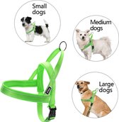 WOEFF Hondentuigje – hondenharnas neon groen – maat S – buikomvang 45-55cm