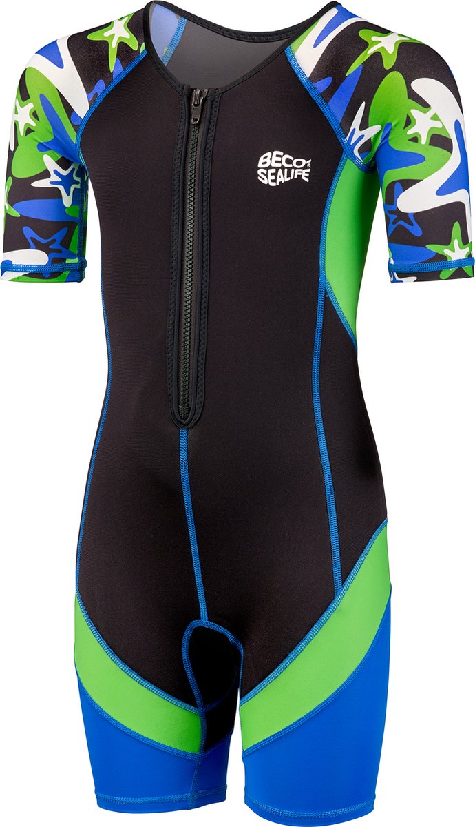 BECO-SEALIFE® wetsuit - Voor Kinderen - blauw/groen - maat 116