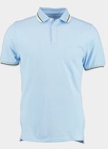 Bos Bright Blue Polo korte mouw Blauw Jesse Polo Contrast Collar 23108JE24BO/210 light blue