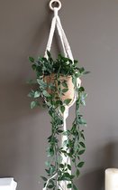 Plantenhanger met kokosvezel bloempot - 80cm hangbloempot handgeweven - Verticale bloempot voor echte of kunstplanten - Tuindecoratie - Huisdecoratie - Bloempot