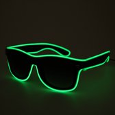 LOUD AND CLEAR® - LED Bril Groen - Draadloos - Oplaadbaar - Lichtgevende Bril - Bril met Licht - Feestbril - Party Bril - Carnaval