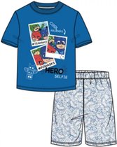 PJ Masks kinderpyjama / shortama blauw/grijs, maat 98-104