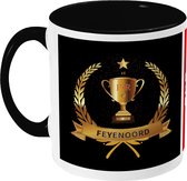Feyenoord Mok - Landskampioen 2 - Koffiemok - Rotterdam - 010 - Voetbal - Kampioen - Beker - Koffiebeker - Theemok - Zwart - Limited Edition