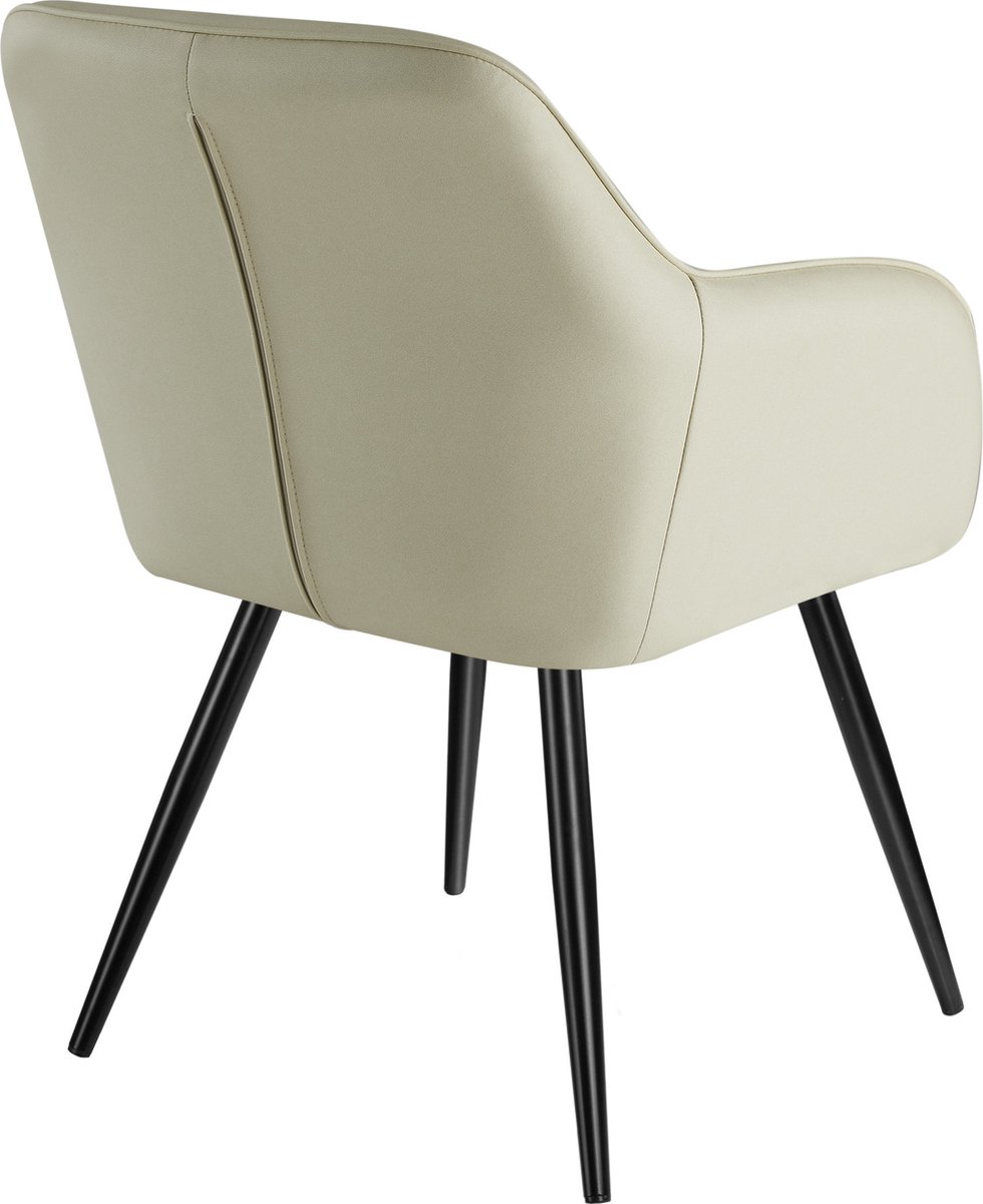 vidaXL Barstoelen - Set van 2 - Crème - Verstelbaar Barstoel - Kruk