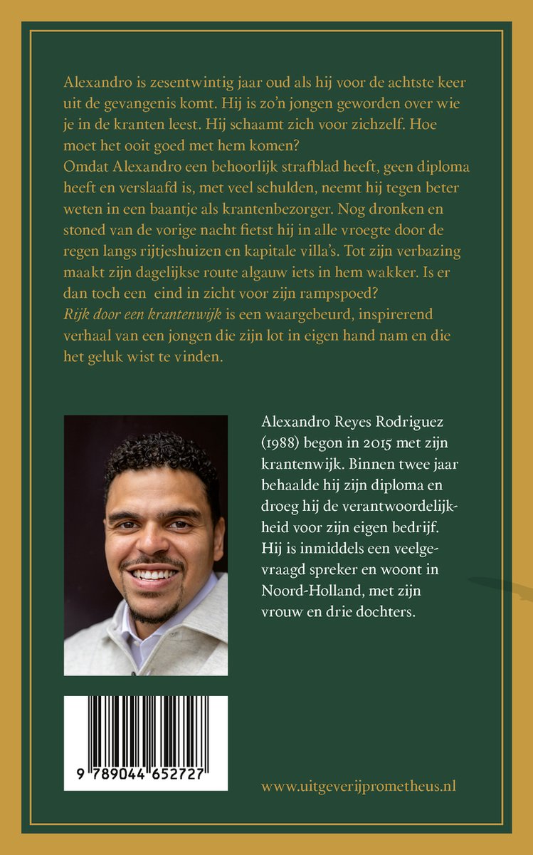 Rijk door een krantenwijk - back cover