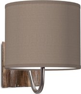 Home Sweet Home wandlamp Bling - wandlamp Drift inclusief lampenkap - lampenkap 20/20/17cm - geschikt voor E27 LED lamp - taupe