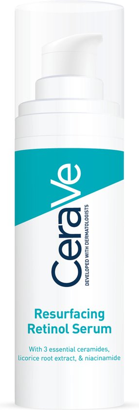 5. CeraVe Resurfacing Retinol Serum tegen restlittekentjes en zichtbare poriën, voor onzuivere huid met neiging tot acne - 30 ml