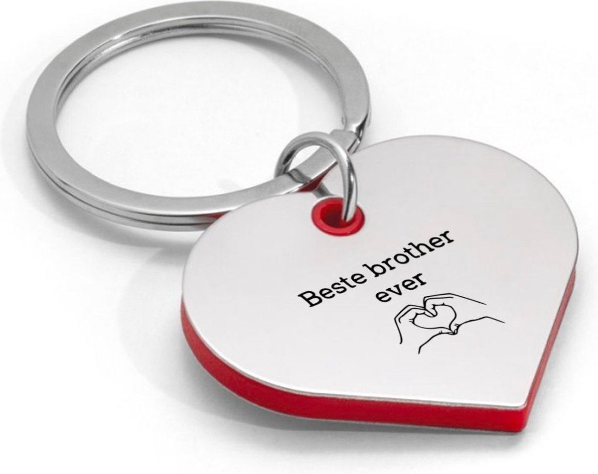 Akyol Best Brother Ever Sleutelhanger Hartvorm Broer Beste Broer akyol-best-brother-ever-sleutelhanger-hartvorm-broer-beste-broer