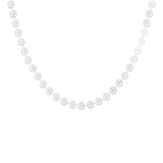 OOZOO Jewellery - zilverkleurige ketting met smileys - SN-2009