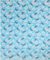 Stitch Disney - Couverture enfant, couverture bleu-blanc 120x150cm, OEKO-TEX