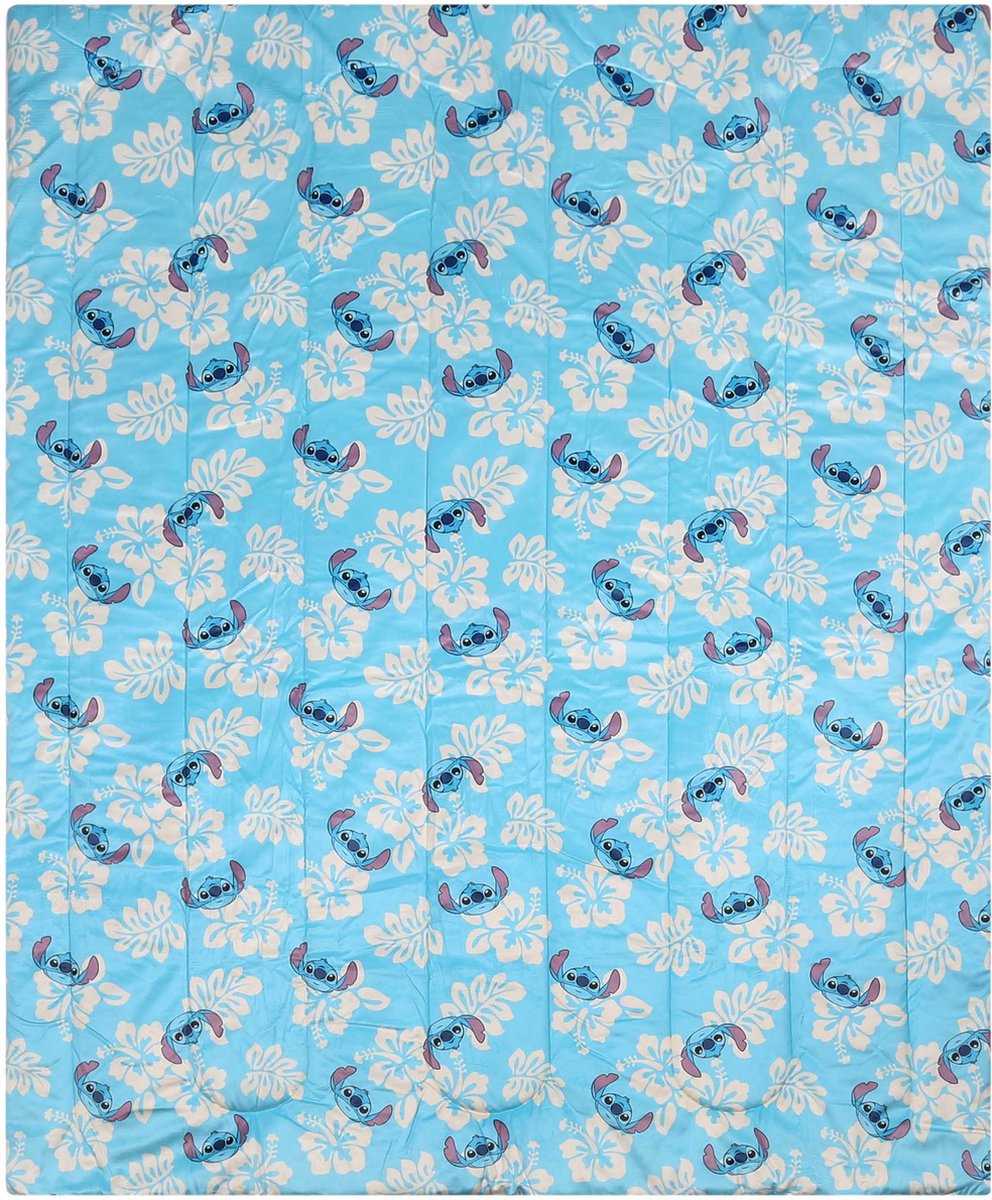 Stitch DISNEY - kussen carré Blauw , grand, bleu clair 50x50cm