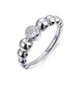 Schitterende Stapelring Zilveren Ring met Zirkonia 19.75 mm. (maat 62)| Damesring |Aanzoek|Verloving