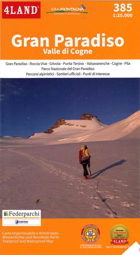 Gran Paradiso - Valle di Cogne Wandelkaart 1:25.000 (385) - cover