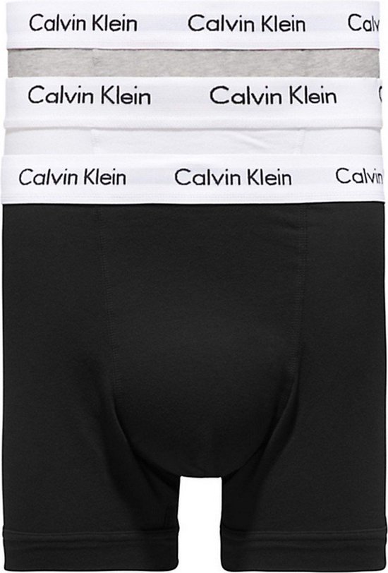 8. Calvin Klein Heren Boxershort - 3-pack - Zwart/Wit/Grijs - Maat M