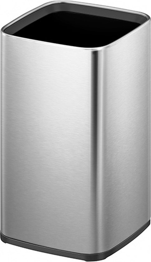 EKO - Laguna afvalbak Open Top 12 liter - Stainless Steel Plastic - mat RVS - Prullenbak