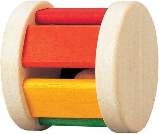 PlanToys Klatsch-Roller - Holzspielzeug Mit Klapper-Geräusch Für Kinder